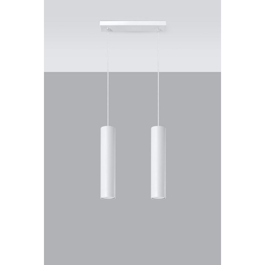 Chandelier on a string LAGOS 2 2xGU10/10W/230V white