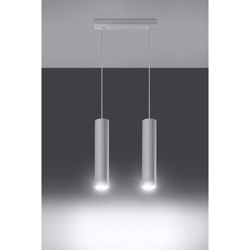 Chandelier on a string LAGOS 2 2xGU10/10W/230V white