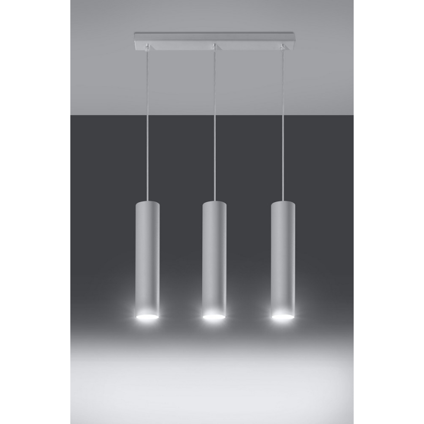 Chandelier on a string LAGOS 3 3xGU10/10W/230V white