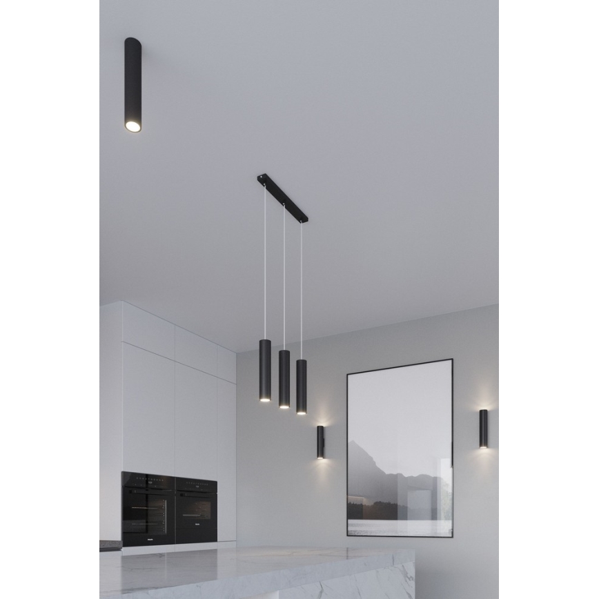 Sollux SL.0327 - Chandelier on a string LAGOS 1 1xGU10/40W/230V black