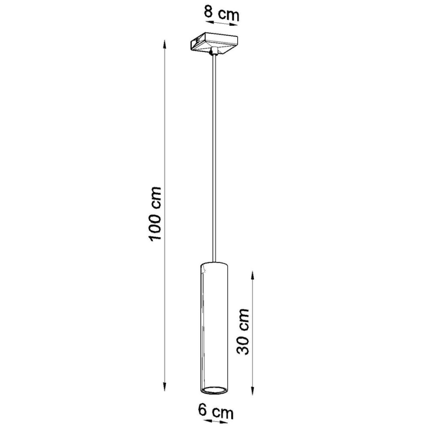 Chandelier on a string LAGOS 1 1xGU10/10W/230V black