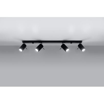Spotlight RING 4L 4xGU10/10W/230V black