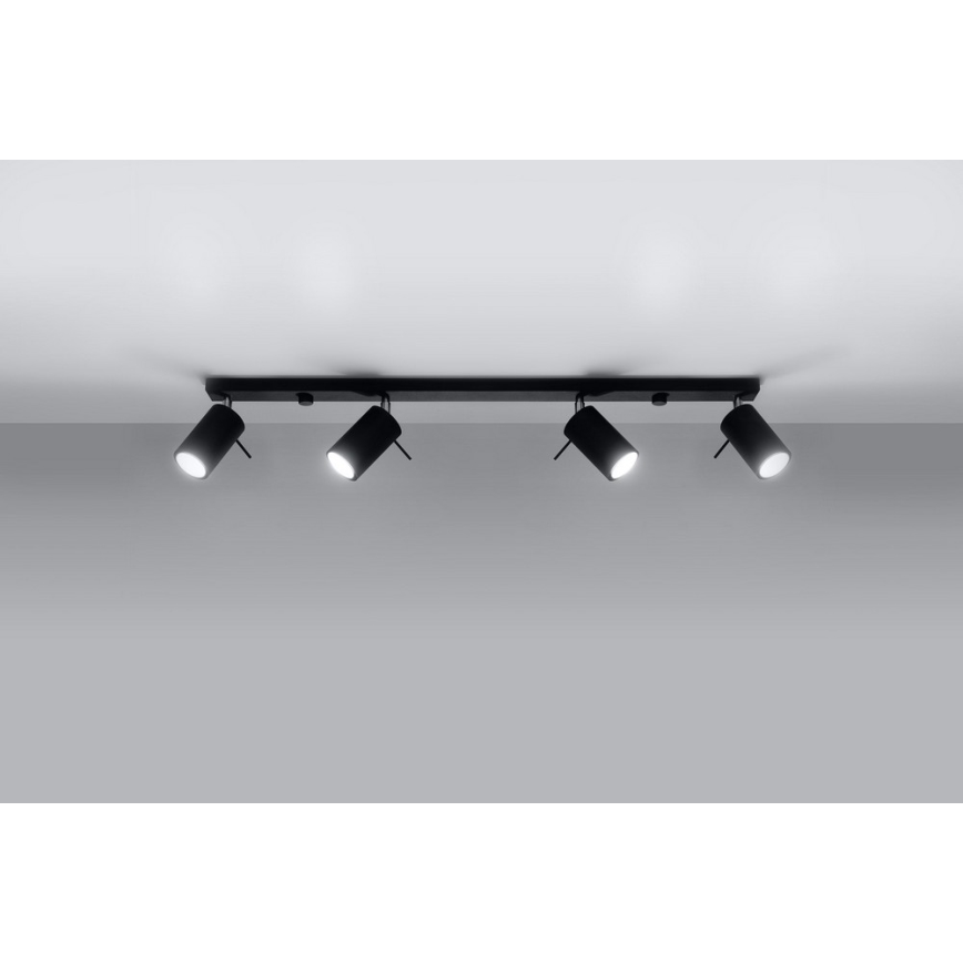 Spotlight RING 4L 4xGU10/10W/230V black
