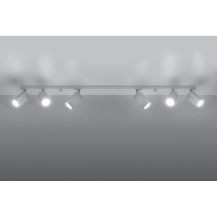 Spotlight RING 6L 6xGU10/10W/230V white
