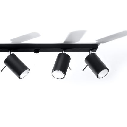 Spotlight RING 6L 6xGU10/10W/230V black