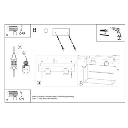 Ceiling light LOBO 2xG9/40W/230V white