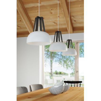Chandelier on a string CASCO 1xE27/60W/230V d. 30 cm birch/beech