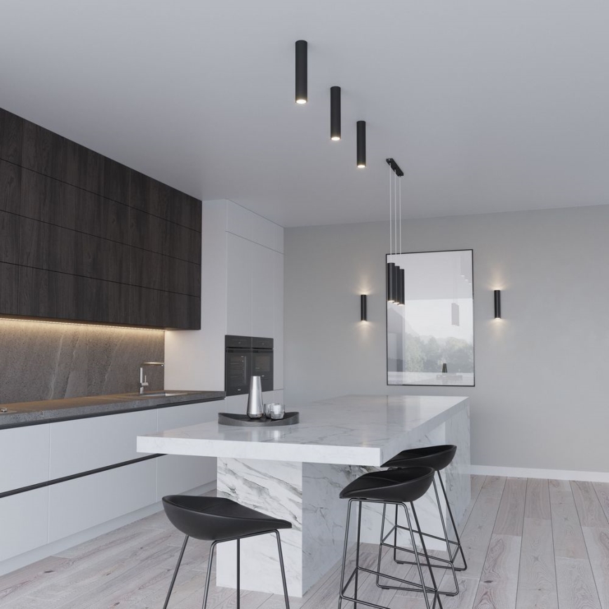 Sollux SL.0436 - Ceiling light LAGOS 1xGU10/40W/230V black