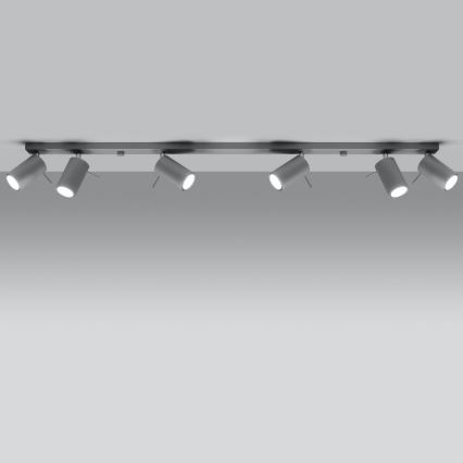 Ceiling spotlight RING 6xGU10/10W/230V