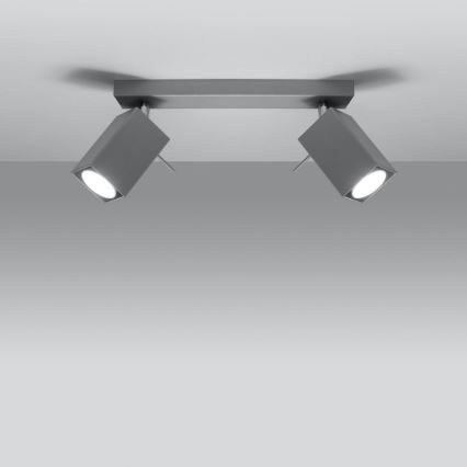 Spotlight MERIDA 2xGU10/40W/230V grey