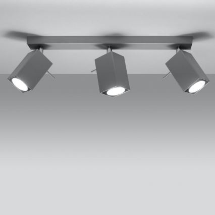 Spotlight MERIDA 3xGU10/40W/230V grey