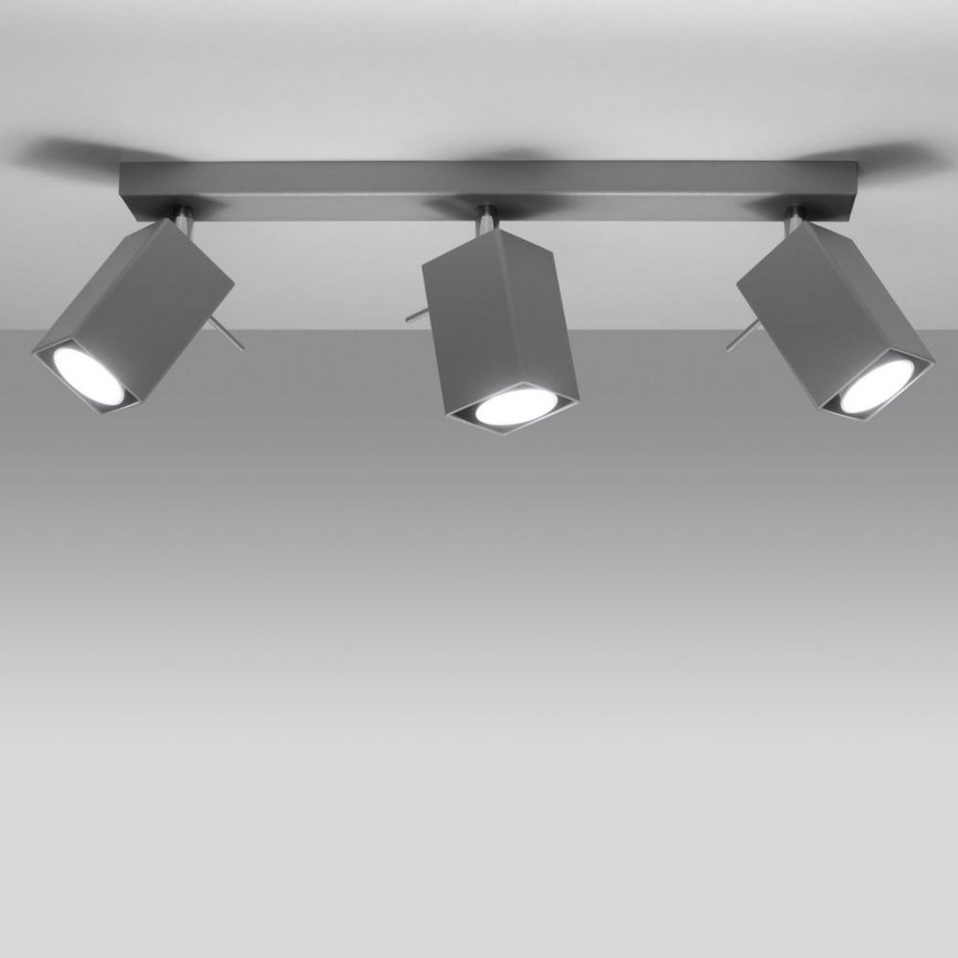 Spotlight MERIDA 3xGU10/40W/230V grey