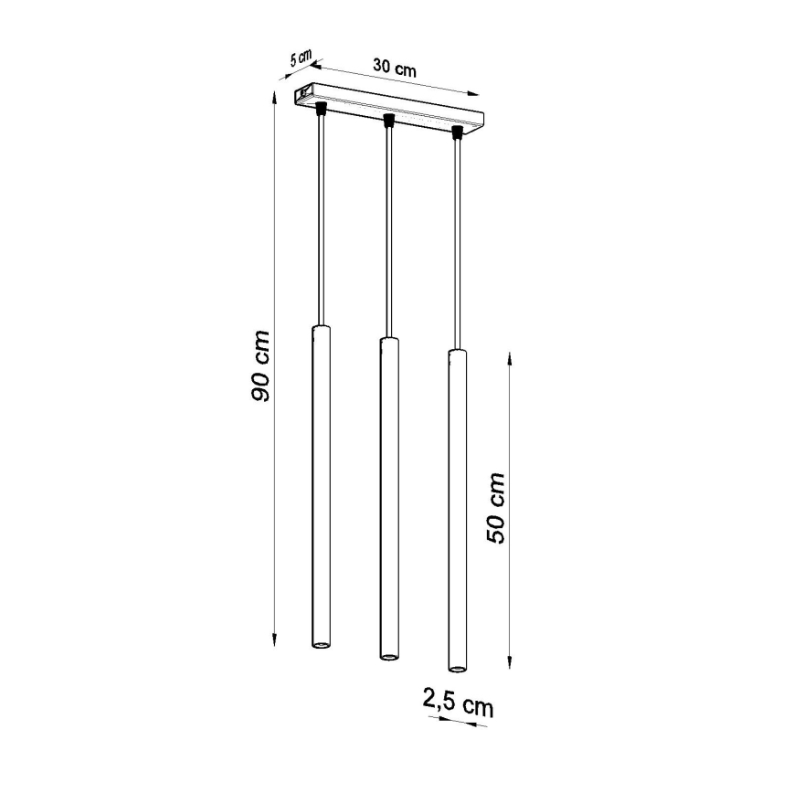 Chandelier on a string PASTELO 3xG9/8W/230V white
