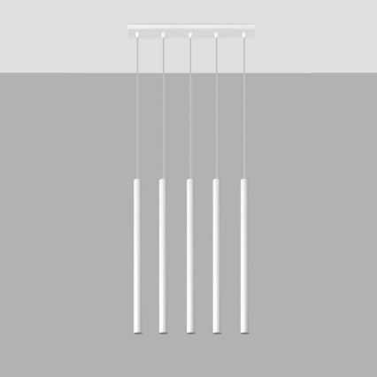 Chandelier on a string PASTELO 5xG9/8W/230V white
