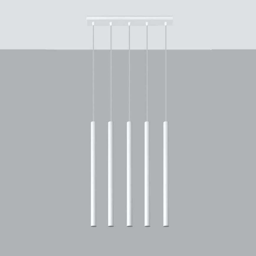 Chandelier on a string PASTELO 5xG9/8W/230V white