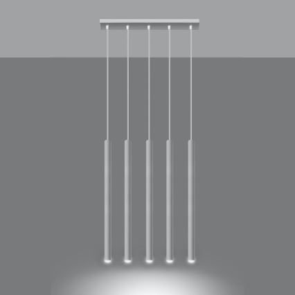 Chandelier on a string PASTELO 5xG9/8W/230V white