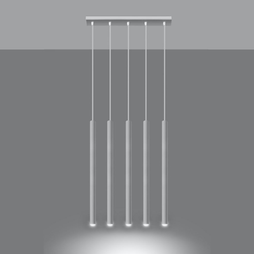 Chandelier on a string PASTELO 5xG9/8W/230V white