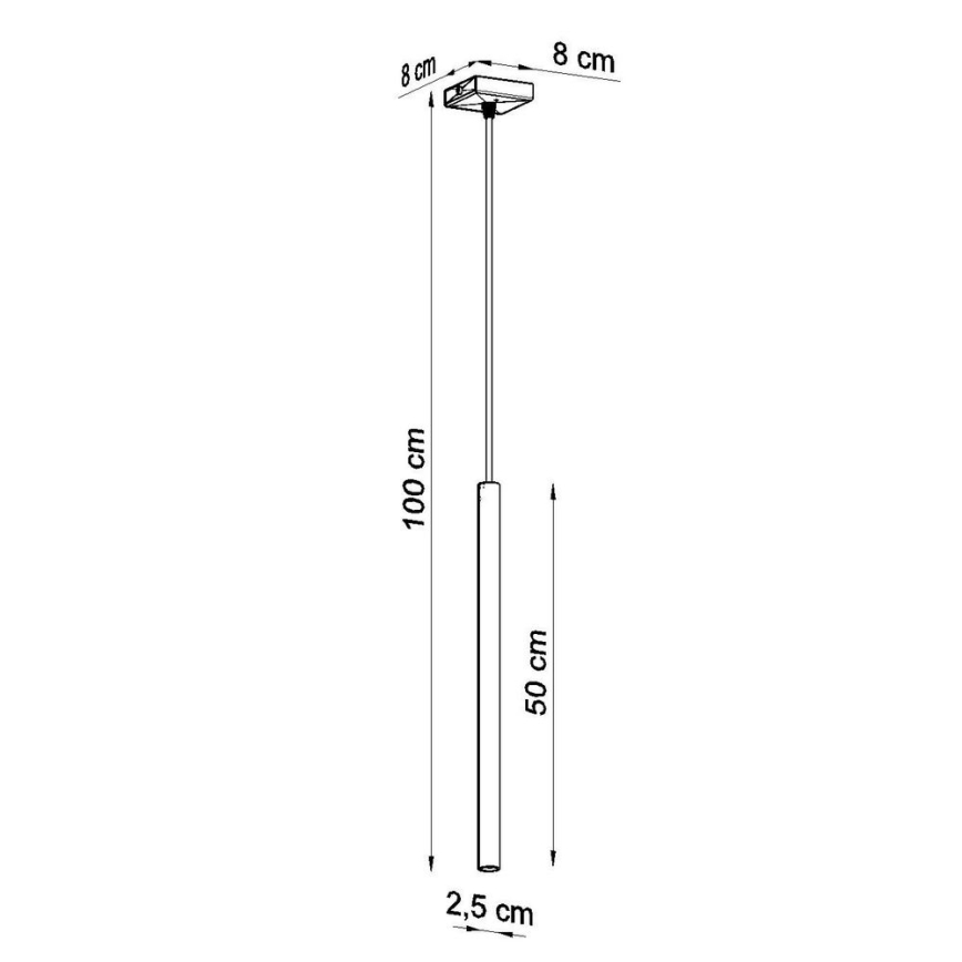 Chandelier on a string PASTELO 1xG9/8W/230V black
