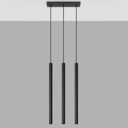 Chandelier on a string PASTELO 3xG9/8W/230V black