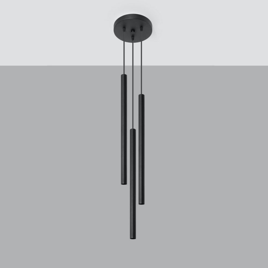 Chandelier on a string PASTELO 3xG9/8W/230V black