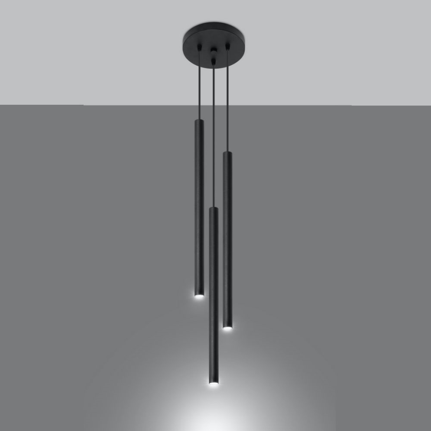 Chandelier on a string PASTELO 3xG9/8W/230V black