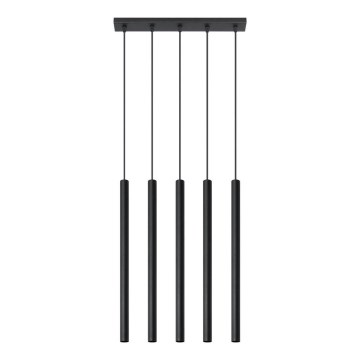 Sollux SL.0472 - Chandelier on a string PASTELO 5 5xG9/12W/230V black