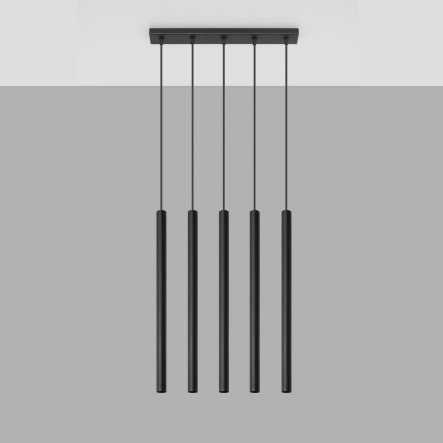 Chandelier on a string PASTELO 5xG9/8W/230V black