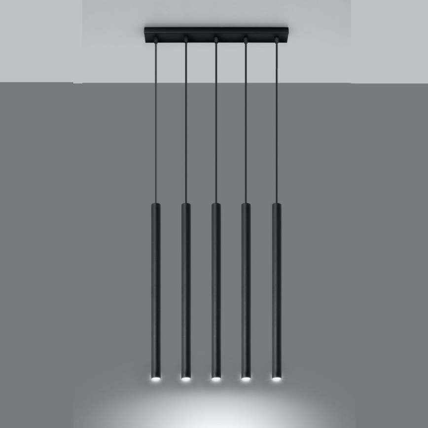 Chandelier on a string PASTELO 5xG9/8W/230V black
