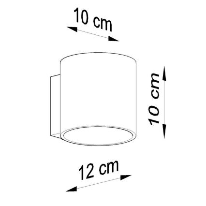 Wall spotlight ORBIS 1xG9/40W/230V concrete