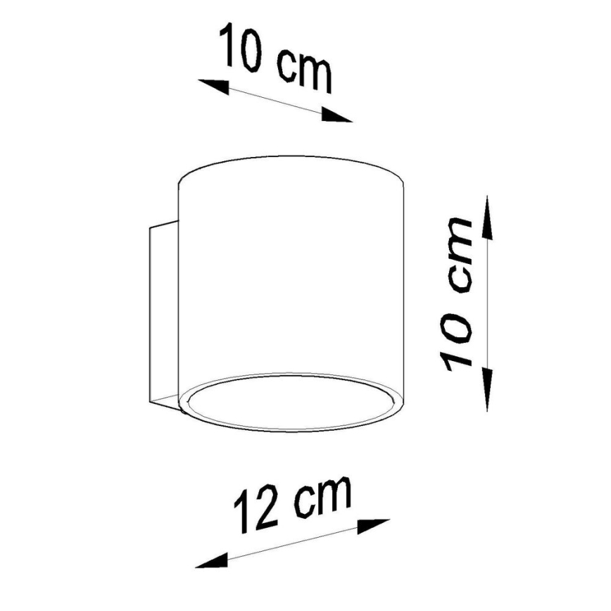 Wall spotlight ORBIS 1xG9/40W/230V concrete