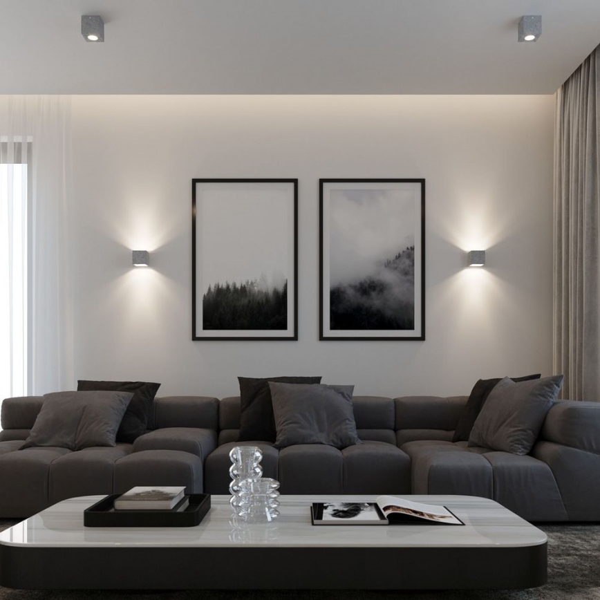Wall spotlight QUAD 1xG9/8W/230V concrete