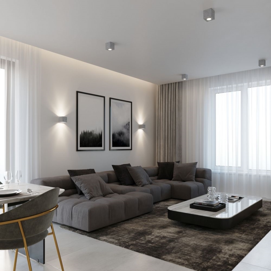 Wall spotlight QUAD 1xG9/8W/230V concrete