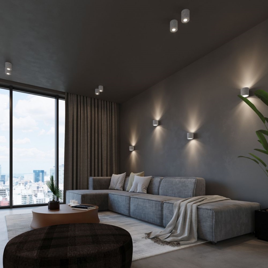Sollux SL.0488 - Ceiling light ORBIS 1xGU10/40W/230V beton