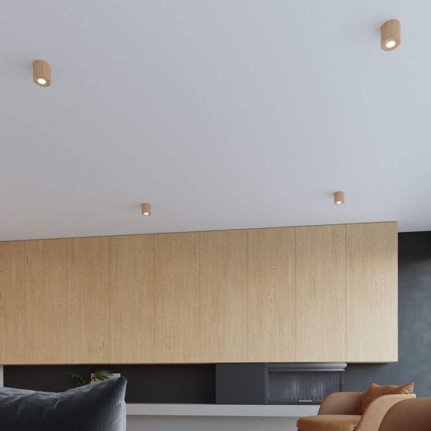 Sollux SL.0492 - Ceiling light ORBIS 1xGU10/40W/230V wood