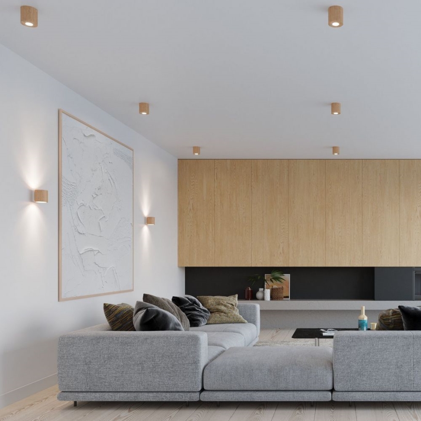 Sollux SL.0492 - Ceiling light ORBIS 1xGU10/40W/230V wood