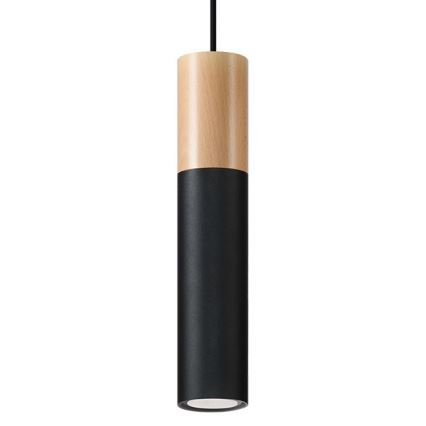 Chandelier on a string PABLO 1xGU10/40W/230V black/beech