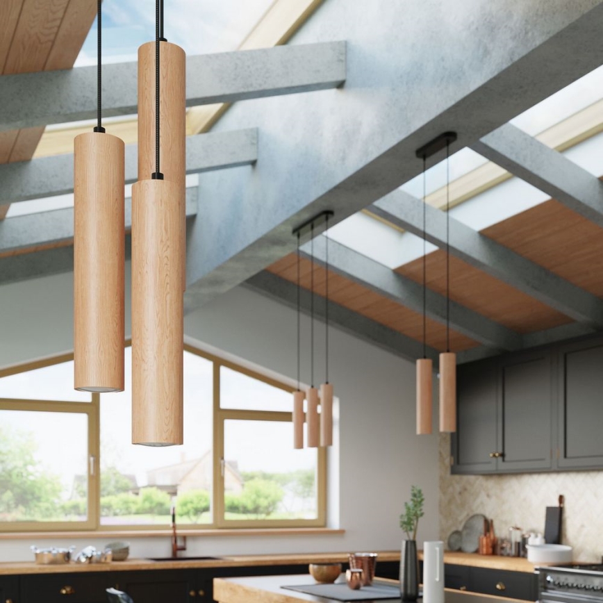Chandelier on a string LINO 2xGU10/40W/230V beech