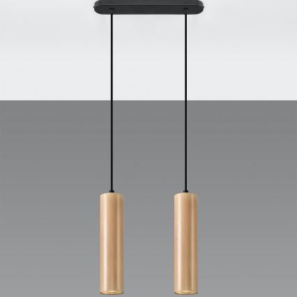 Chandelier on a string LINO 2xGU10/40W/230V beech