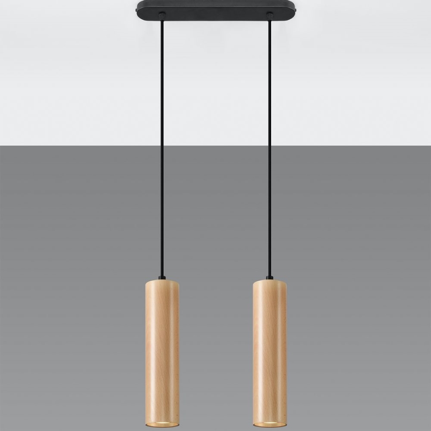 Chandelier on a string LINO 2xGU10/40W/230V beech