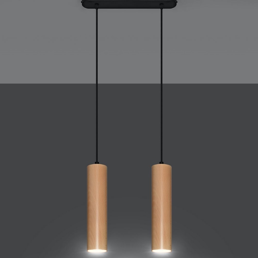 Chandelier on a string LINO 2xGU10/40W/230V beech
