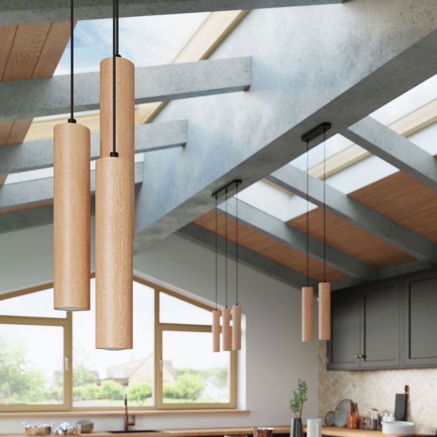 Chandelier on a string LINO 3xGU10/40W/230V beech