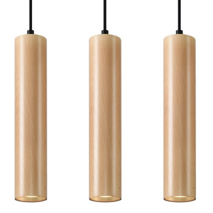 Chandelier on a string LINO 3xGU10/40W/230V beech