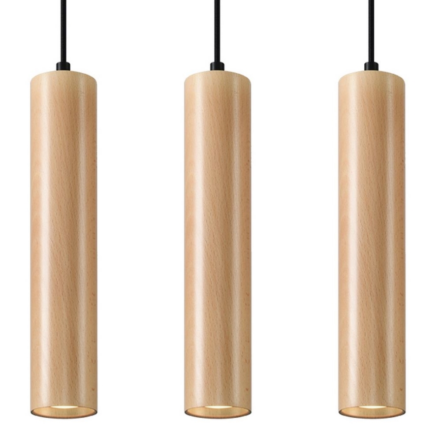 Chandelier on a string LINO 3xGU10/40W/230V beech