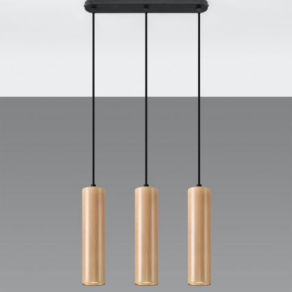 Chandelier on a string LINO 3xGU10/40W/230V beech