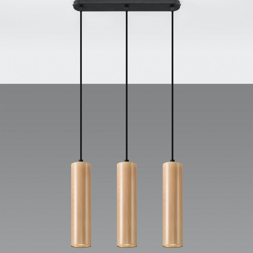 Chandelier on a string LINO 3xGU10/40W/230V beech