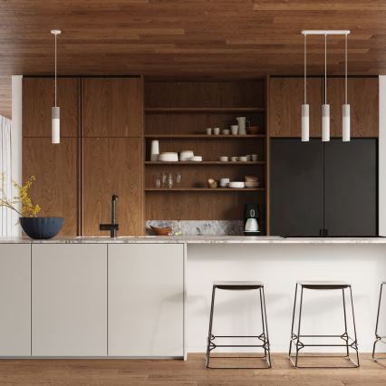 Chandelier on a string BORGIO 1xGU10/40W/230V concrete/metal white