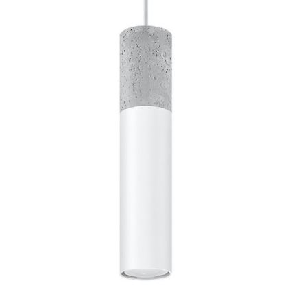 Chandelier on a string BORGIO 1xGU10/40W/230V concrete/metal white