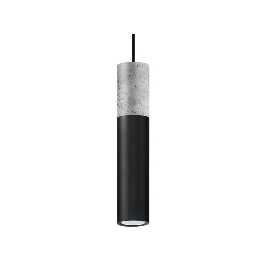 Chandelier on a string BORGIO 1xGU10/40W/230V concrete/metal black