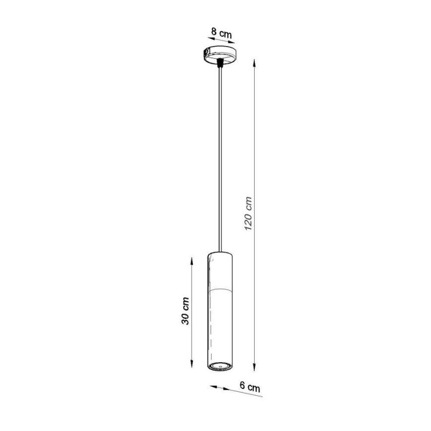 Chandelier on a string LUVO 1xGU10/40W/230V concrete/black