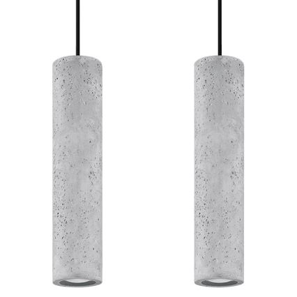 Chandelier on a string LUVO 2xGU10/40W/230V concrete/black